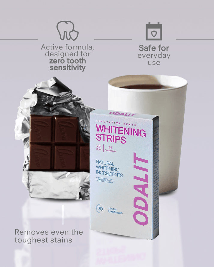 š¦·ODALIT⢠Green Whitening Strips-Fast-Acting Teeth Whitening Strips, Dentist Approved