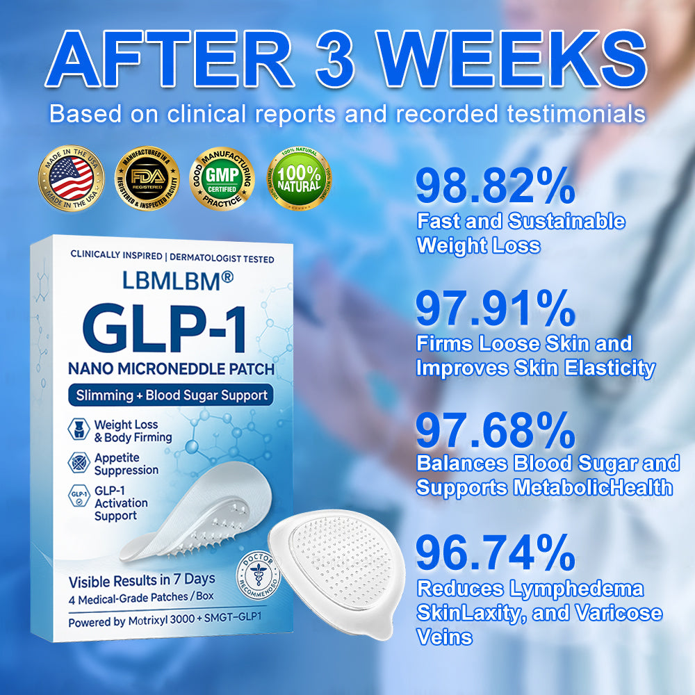 Official Store | LBMLBM® SMGT-GLP-1 Nano Microneedle Patch with Collagen & Matrixyl 3000 丨Obesity,Cardiovascular Diseas, Diabetes, Sleep Apnea, Joint Problems and More