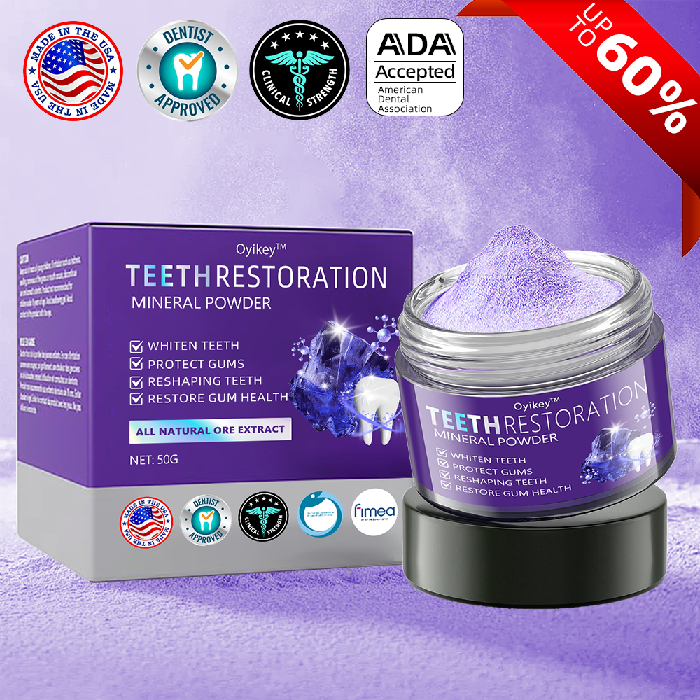 【Official Store】Oyikey™ TeethRestoration Mineral Powder 🦷ADA recommended🦷 (Alleviating tooth sensitivity, gum swelling, pain, bleeding, inflammation, and promoting oral tissue repair)