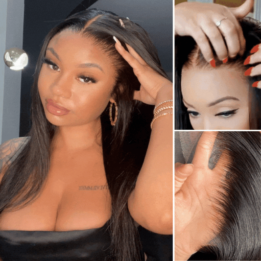 🔥Limited Time Deal | Glueless Lace Front Wig | Pre-Cut Lace | Silky Straight Human Hair | Super Natural Hairline