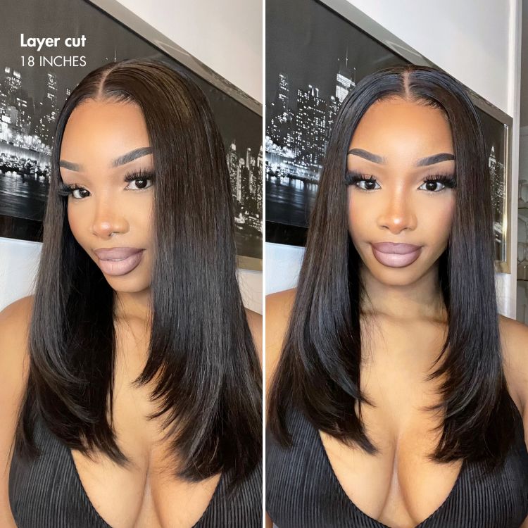 🔥Limited Time Deal | Glueless Lace Front Wig | Pre-Cut Lace | Silky Straight Human Hair | Super Natural Hairline