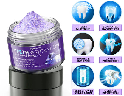 【Official Store】Oyikey™ TeethRestoration Mineral Powder 🦷ADA recommended🦷 (Alleviating tooth sensitivity, gum swelling, pain, bleeding, inflammation, and promoting oral tissue repair)