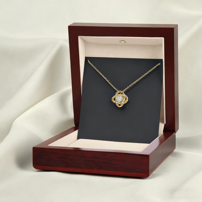 🌟 "To Someone Who Means the World to Me" 💖 Timeless Love Knot Necklace – A Gift They’ll Never Forget
