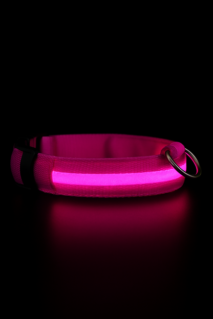 Pet luminous collar - rechargeable LED collar - Teddy/golden retriever/large, medium and small dog pet collar