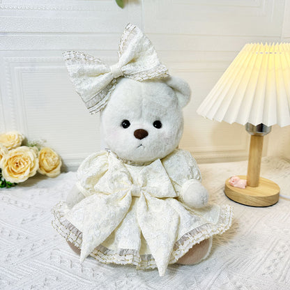 Furry Dinosaur Bear | Handmade Jointed Teddy Bear Gift | 30cm Doll Clothes