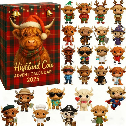 🎁Nice Christmas Gift🎅🐮Highland Cow Advent Calendar 2025