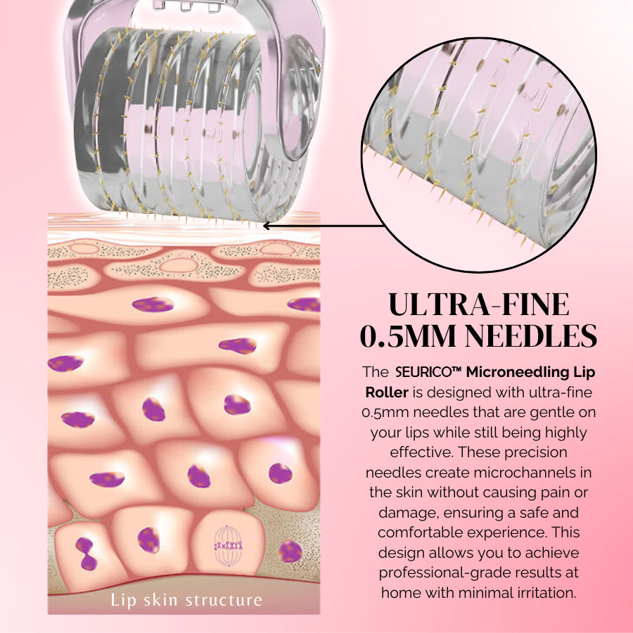 SEURICO™ MicroneedIing Lip Roller | At Home Lip Plumping Tool