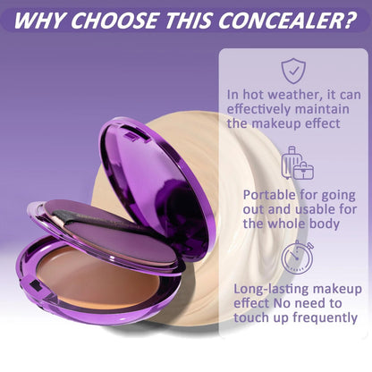 🔥Final 3 Hours: 70% OFF-3-in-1 Concealer: (Hydrates, Covers, and Color-Corrects) – 12H Waterproof & Smudge-Proof🎁