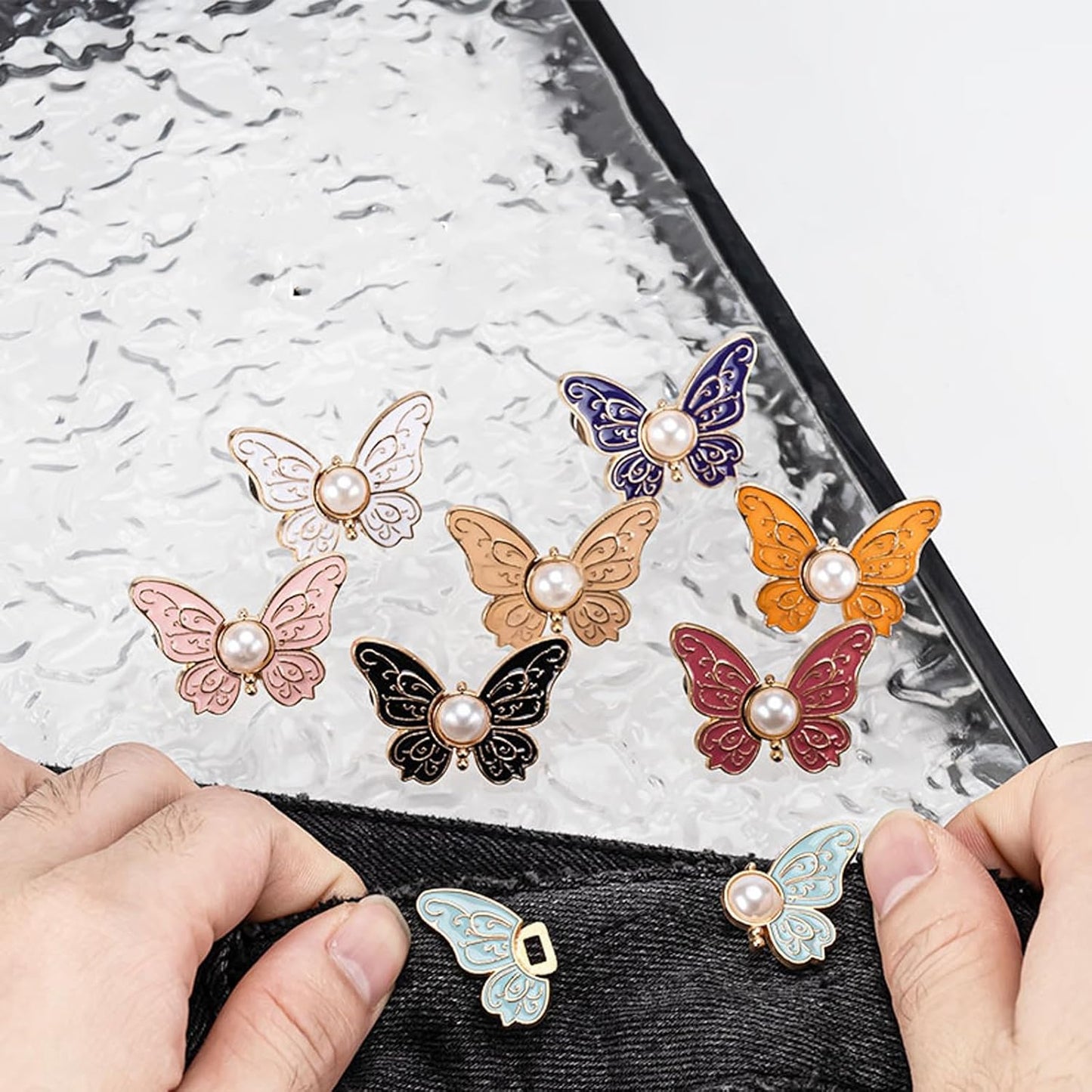 🦋 No-Sew Butterfly Jean Clips – Instant Waist Adjuster for Jeans, Skirts & More 👖✨